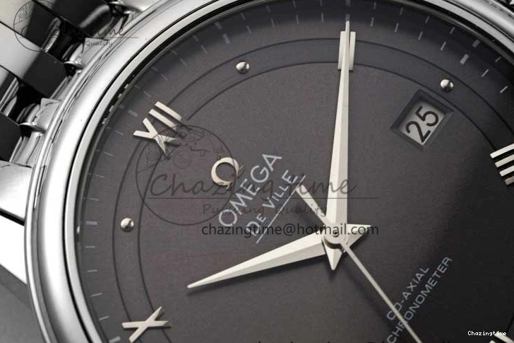 0123 De Ville SS DIWF 1:1 Best Edition Gray Dial SS Markers on SS Bracelet MIYOTA FlexibleFit 7851